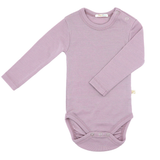 Set of 3 long-sleeved bodysuits with button-down neckline made of 100% organic merino wool