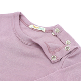 Body cu mânecă lungă din lână merinos 100% organică