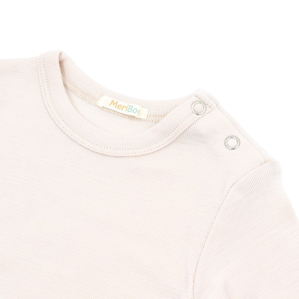 Body cu mânecă lungă din lână merinos 100% organică