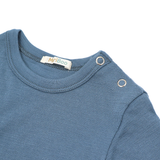 Body cu mânecă lungă din lână merinos 100% organică