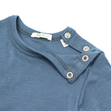 Set body cu mânecă lungă + body cu mânecă scurtă din lână merinos 100% organică