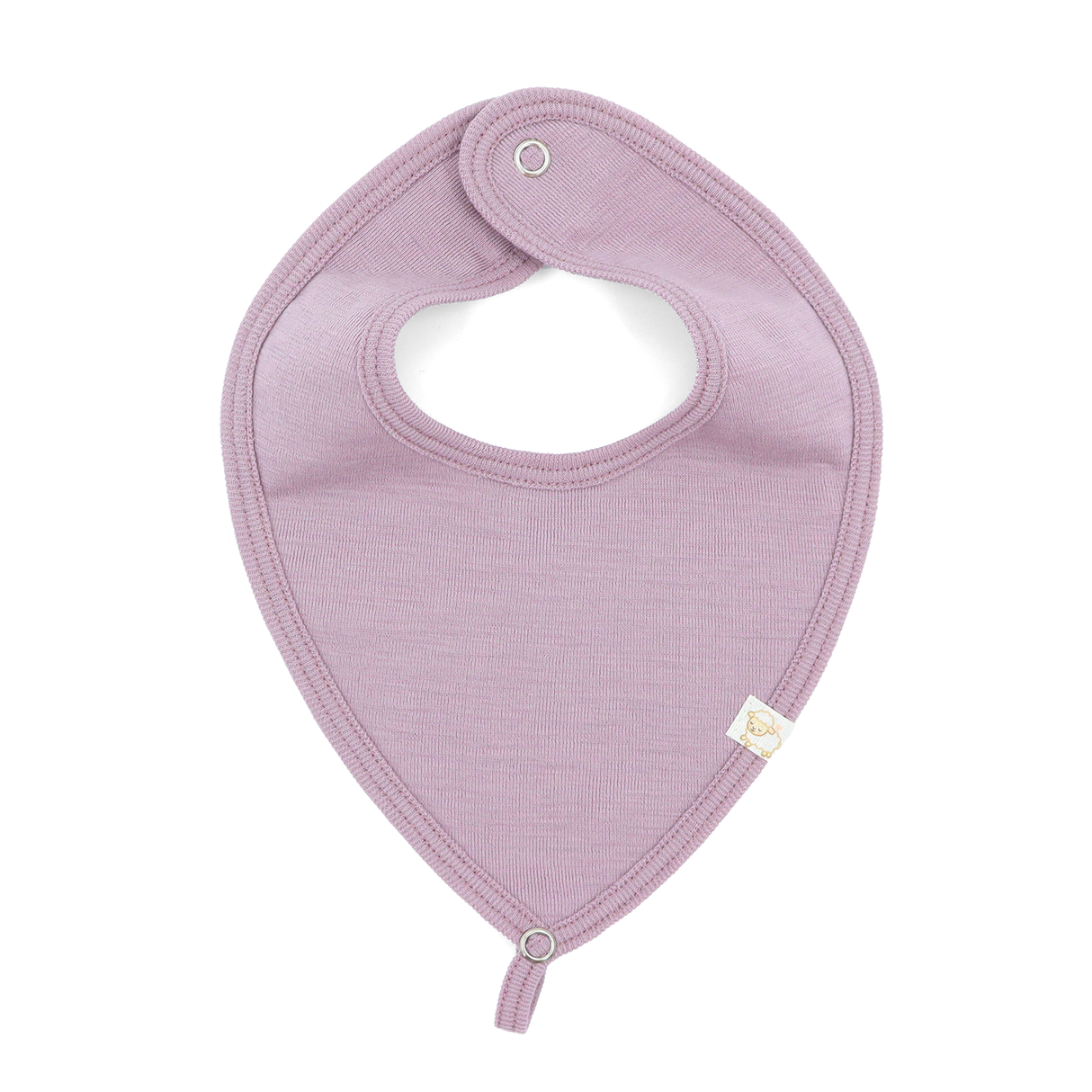 Bavetă din lână merinos cu prindere pentru suzetă