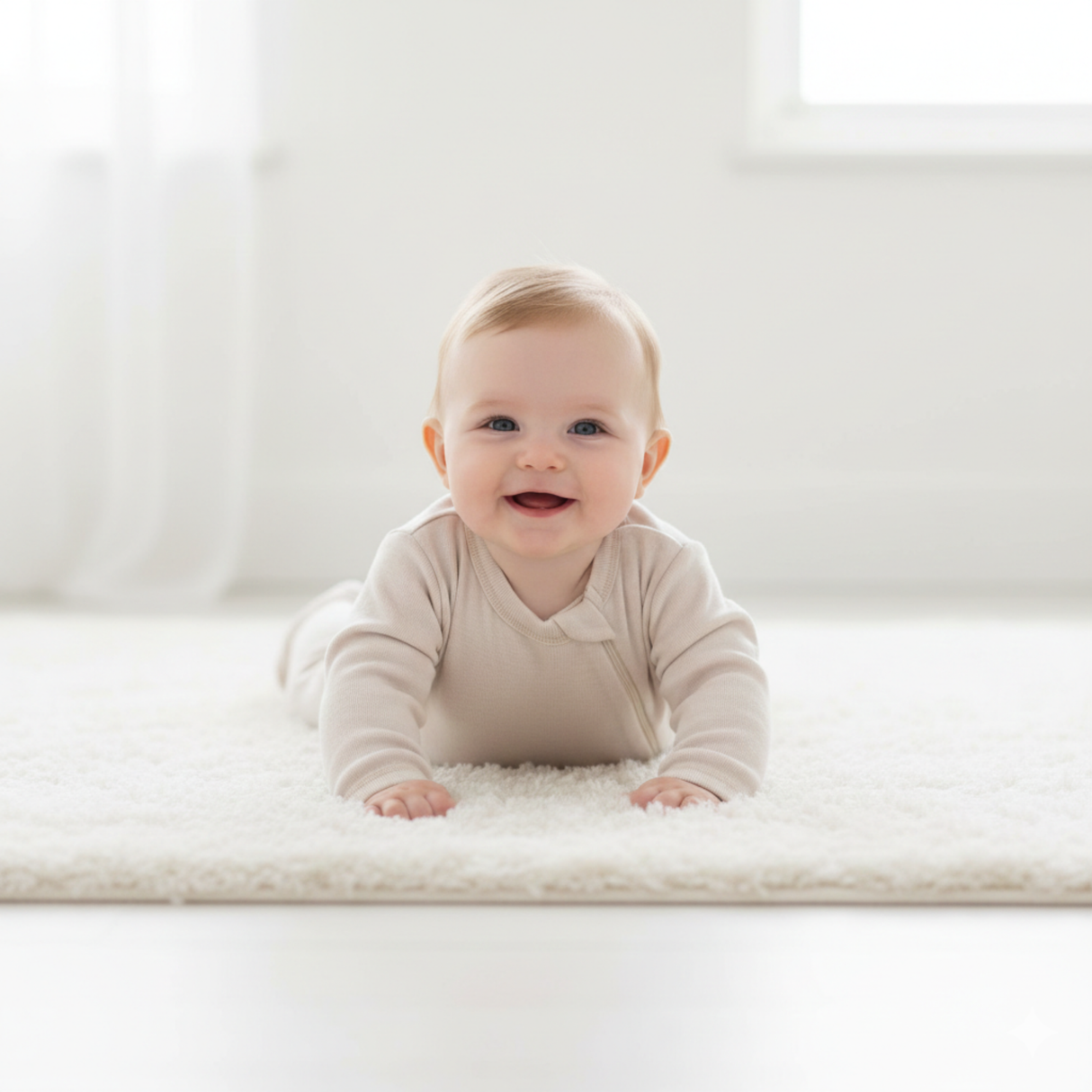 Salopetă (romper) din lână merinos 100% organică, cu fermoar lateral