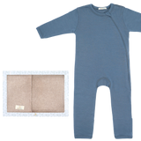 MeriBoo set - salopetă + păturică din lână merino certificată „Sweet Dreams”
