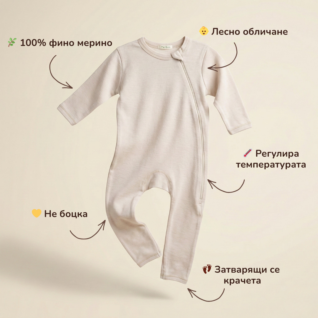 Комплект за изписване от сертифицирано фино мерино "Newborn Essentials"