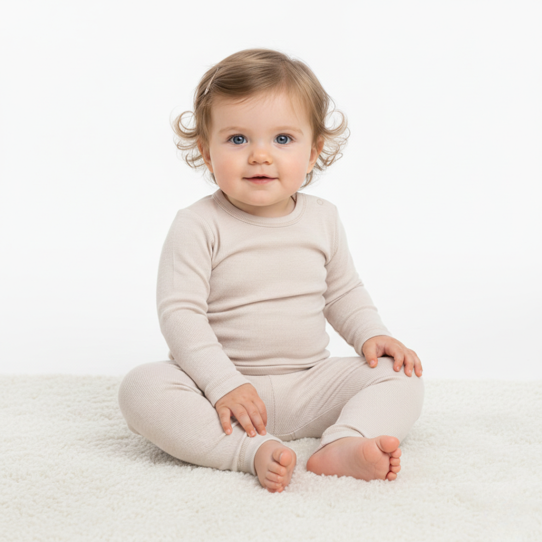 Bluză cu mânecă lungă din lână merinos 100% organică