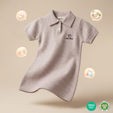 Rochiță tricotată din 100% lână merino organică