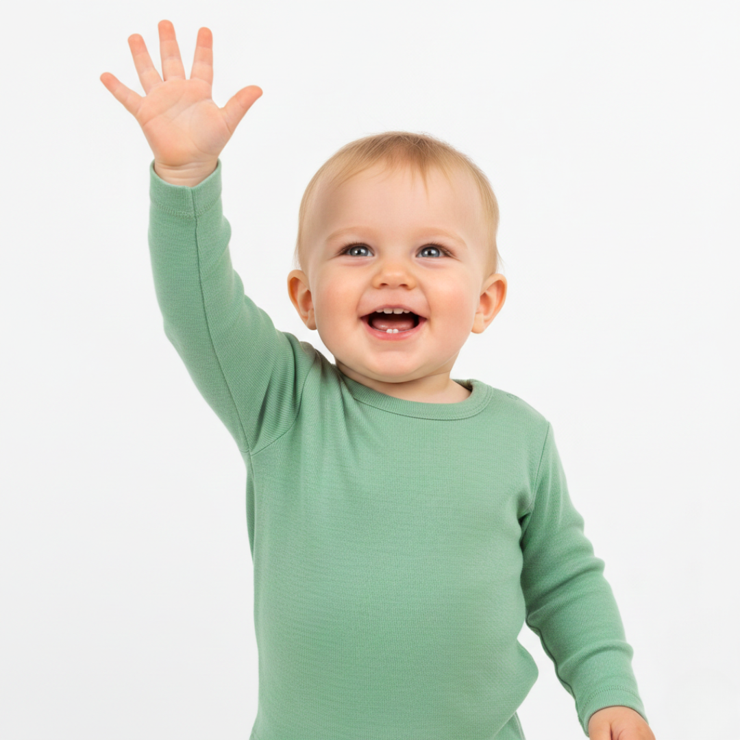 Bluză cu mânecă lungă din lână merinos 100% organică