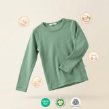 Bluză cu mânecă lungă din 100% lână merino fină certificată