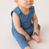 Romper (playsuit) made of 100% organic fine merino with shoulder buttons