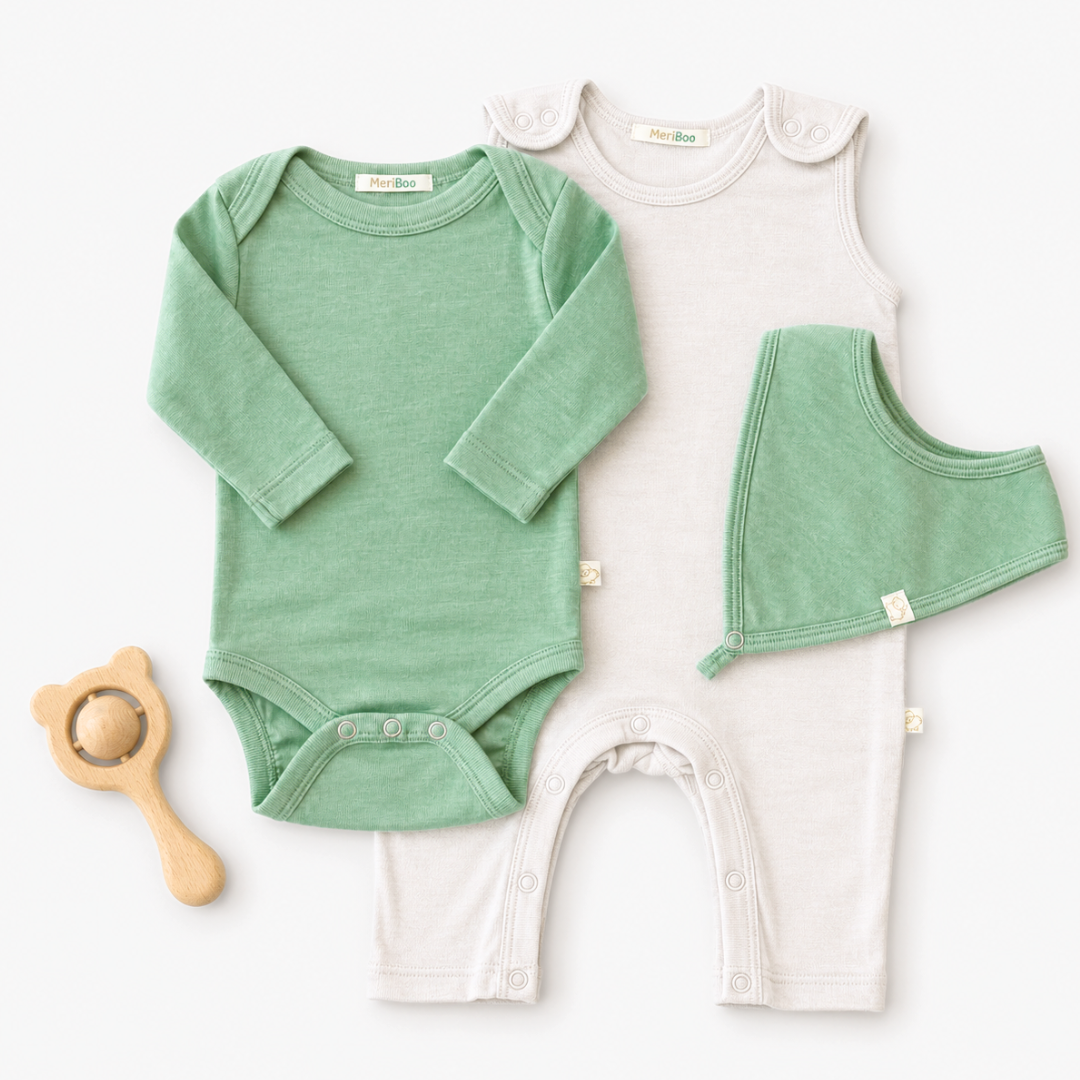 MeriBoo – Set 100% merinos fin „Essentials de primăvară”