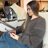 Women's soft sweater made of organic merino wool