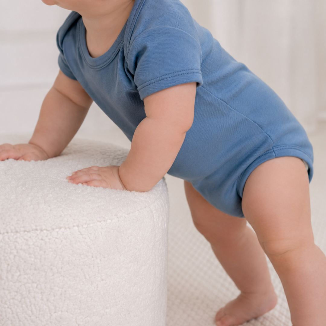 Body cu mânecă scurtă din 100% lână merino fină certificată