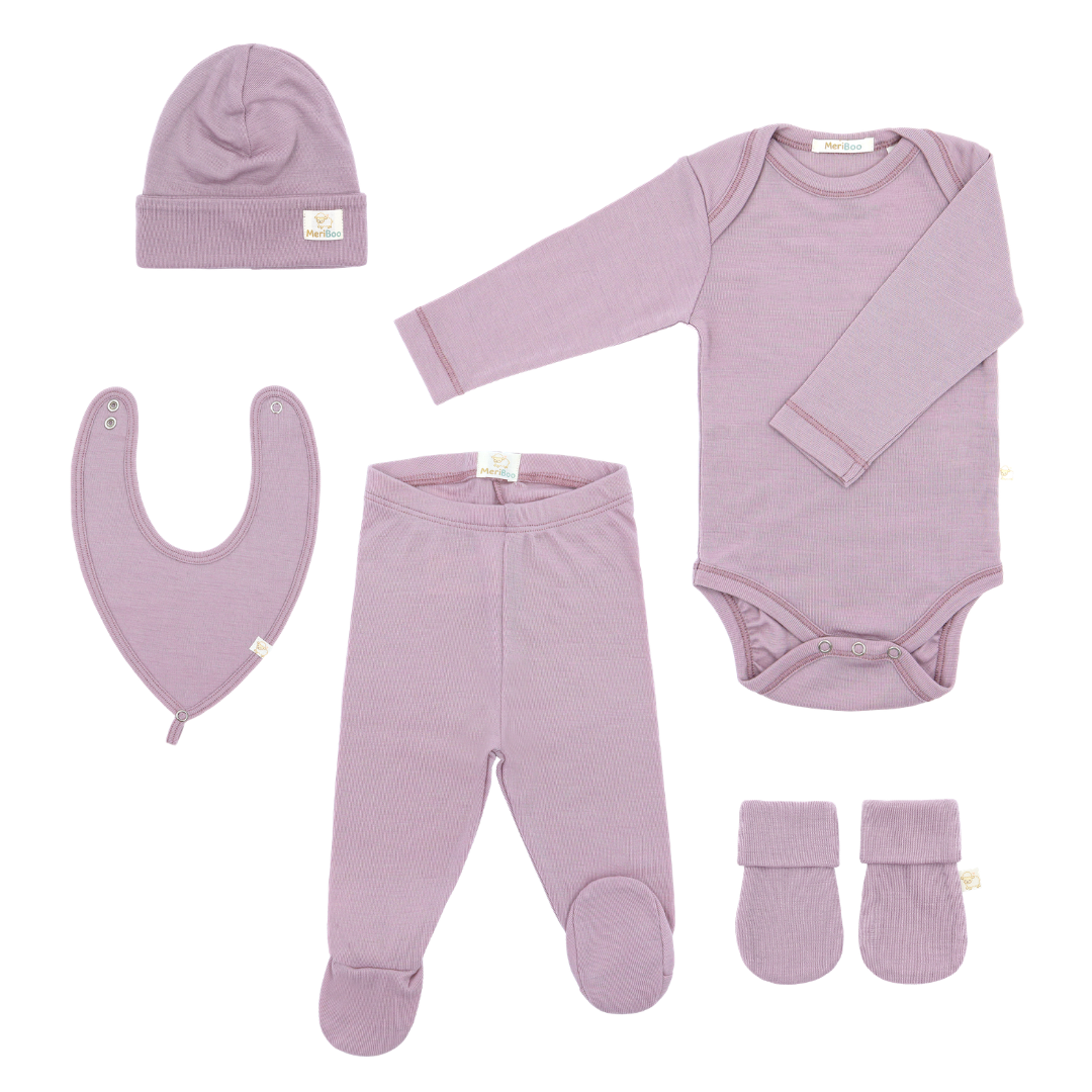 Set de scris de lux cu 6 piese din merinos fin certificat