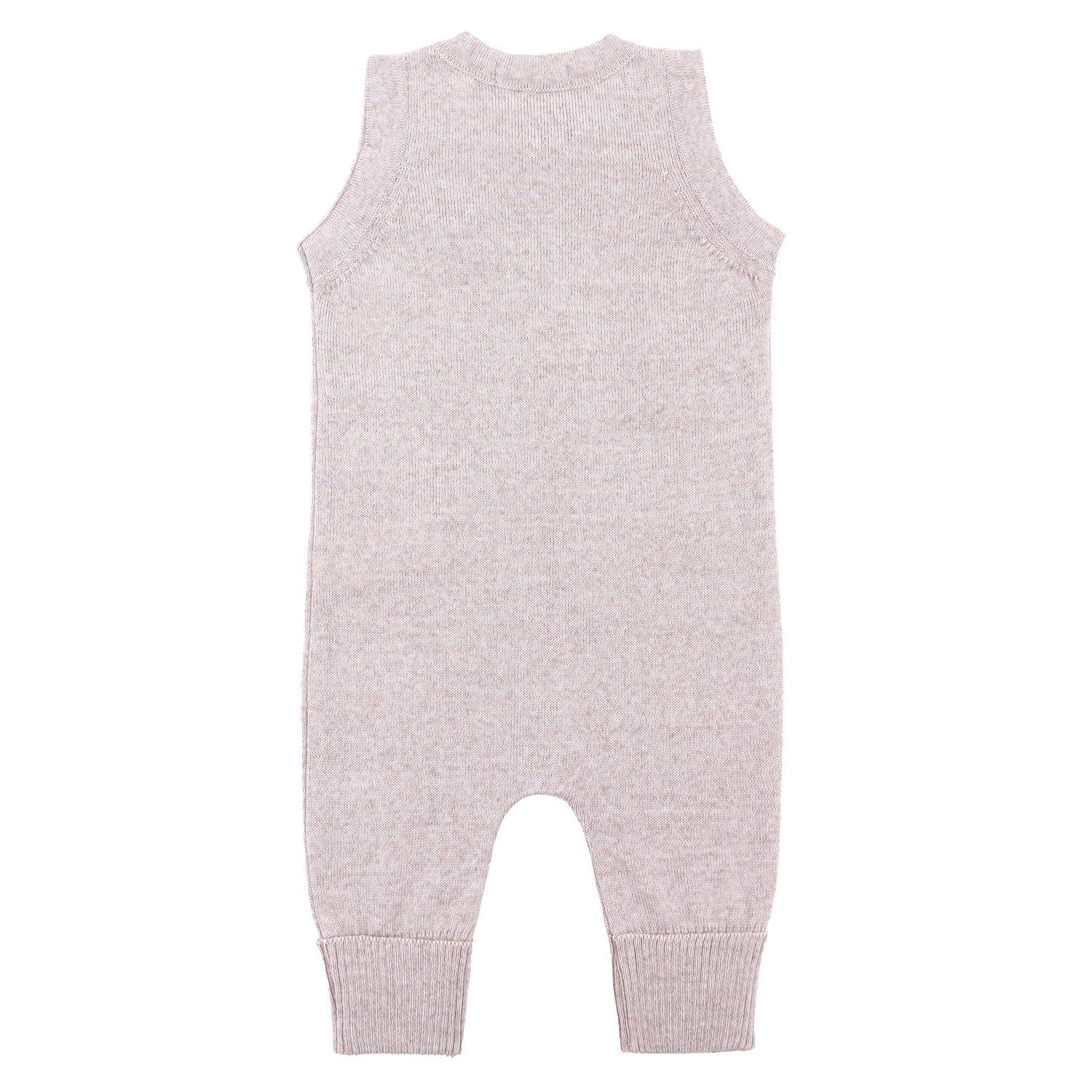 Salopetă tricotată (romper) fără mâneci, din 100% lână merino organică