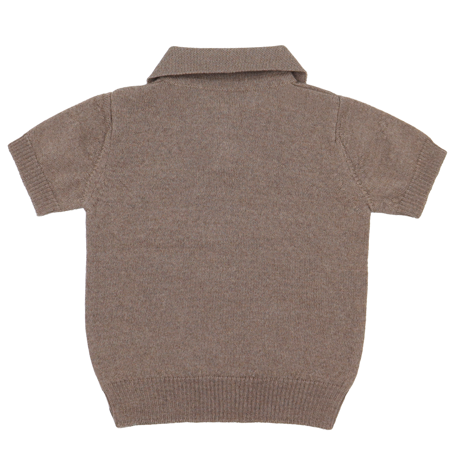 Bluză tricotată cu guler din lână merinos 100% organică