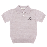 Bluză tricotată cu guler din lână merinos 100% organică