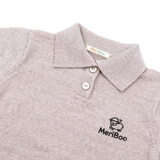 Bluză tricotată cu guler din lână merinos 100% organică