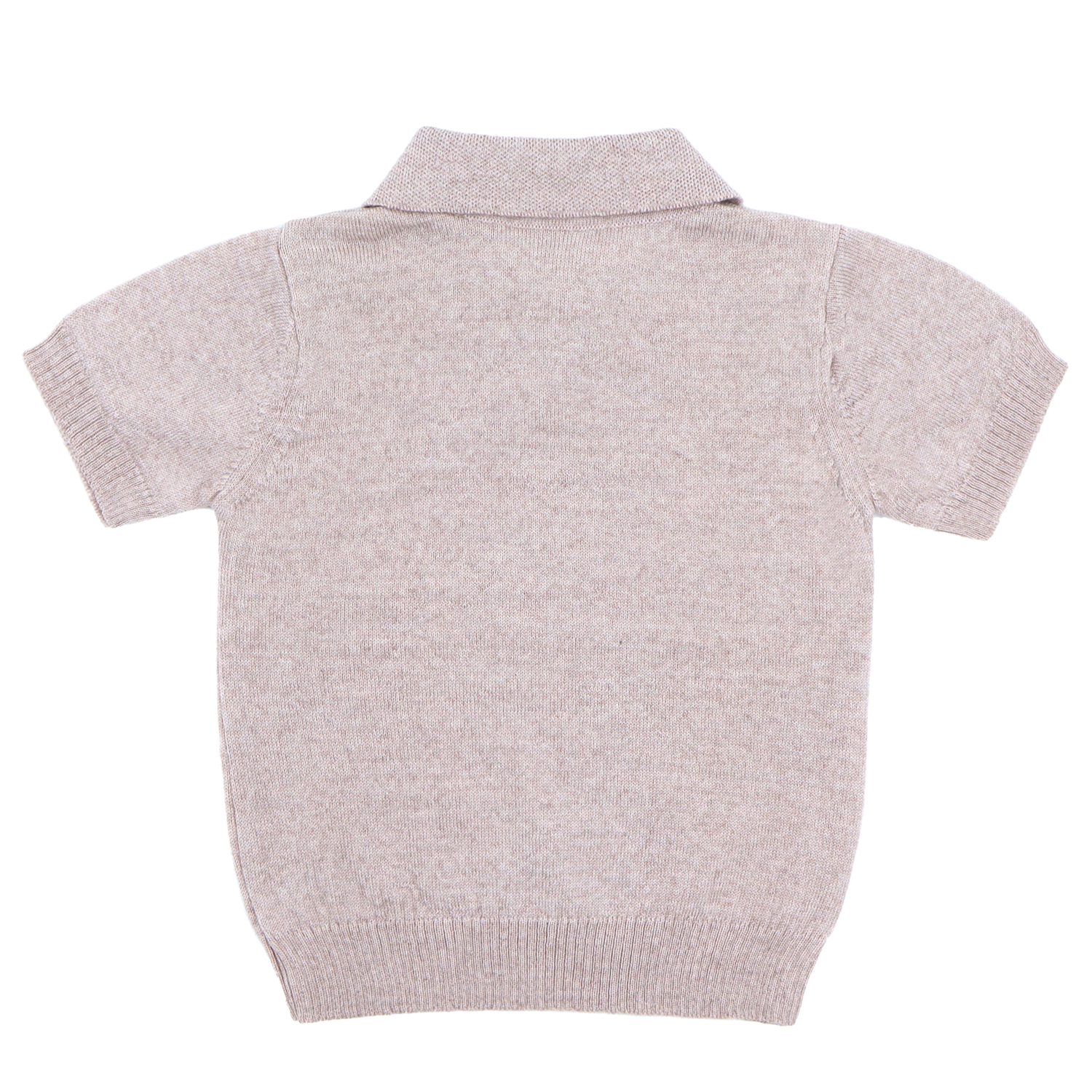 Bluză tricotată cu guler din lână merinos 100% organică