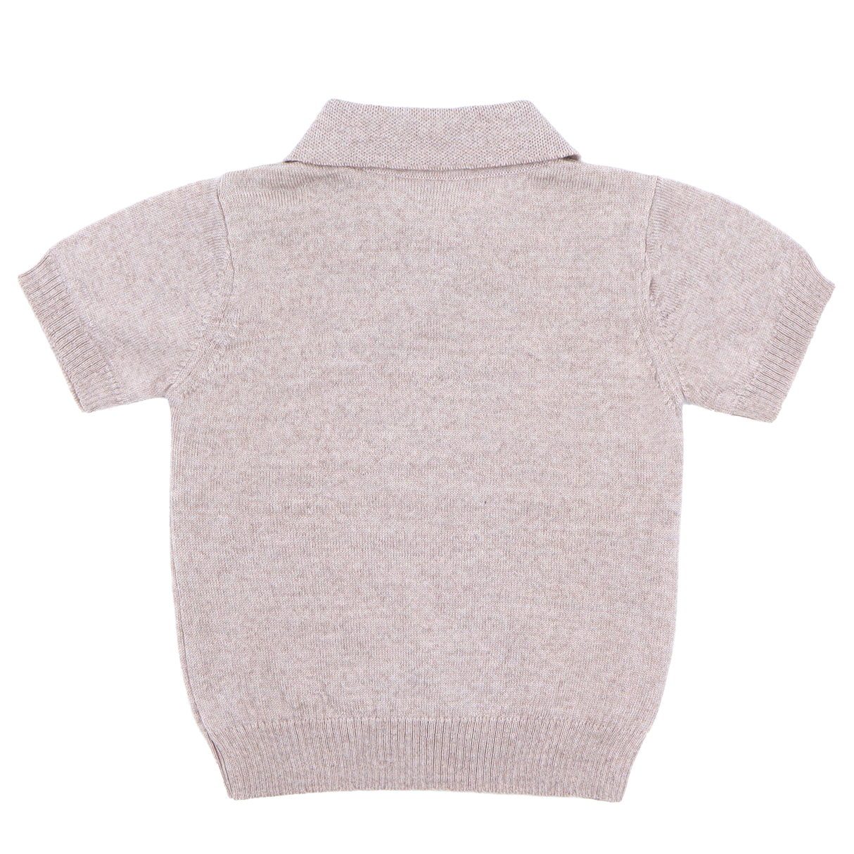 Bluză tricotată cu guler din lână merinos 100% organică