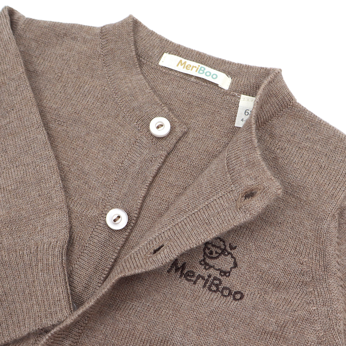 Cardigan tricotat din lână merinos 100% organică