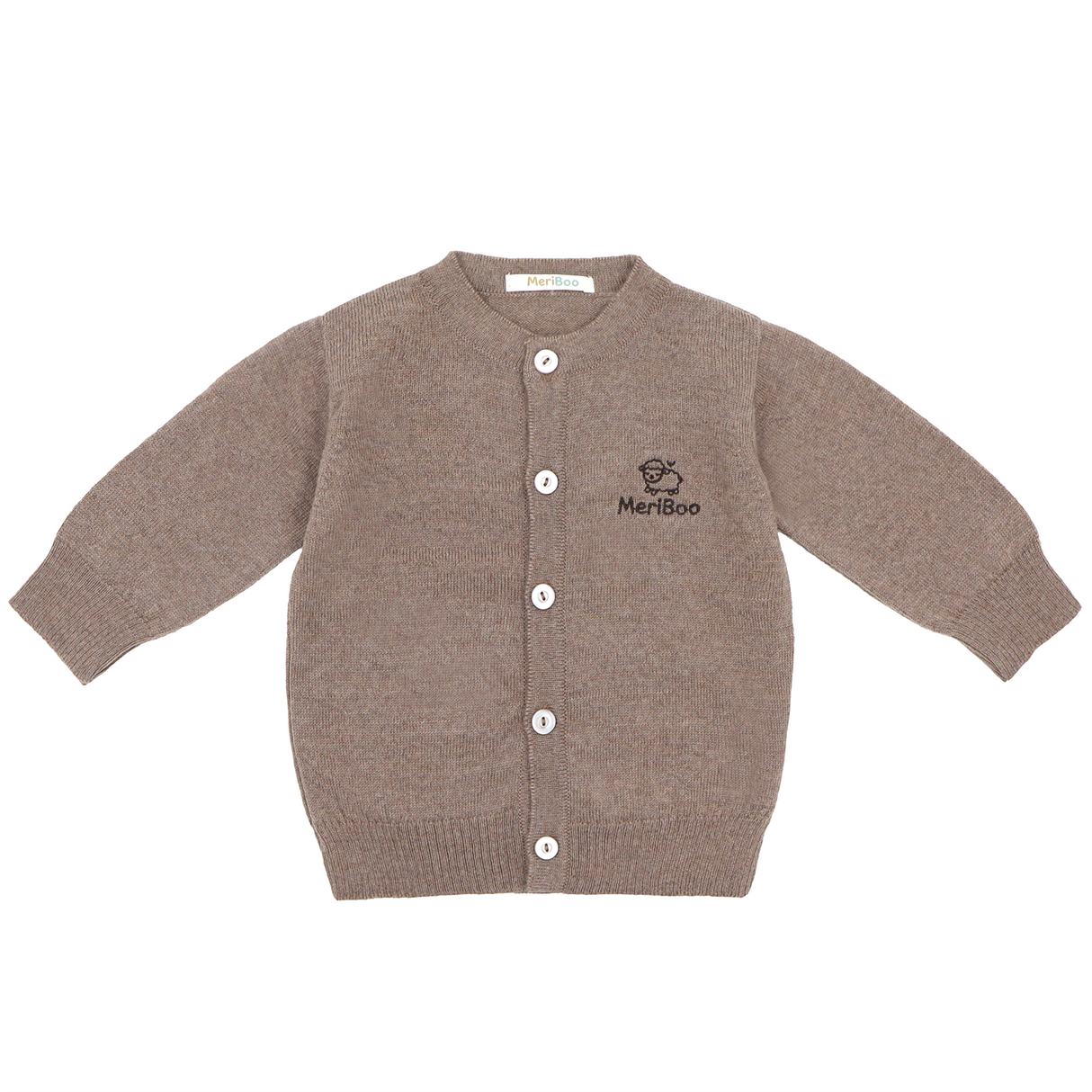 Cardigan tricotat din lână merinos 100% organică