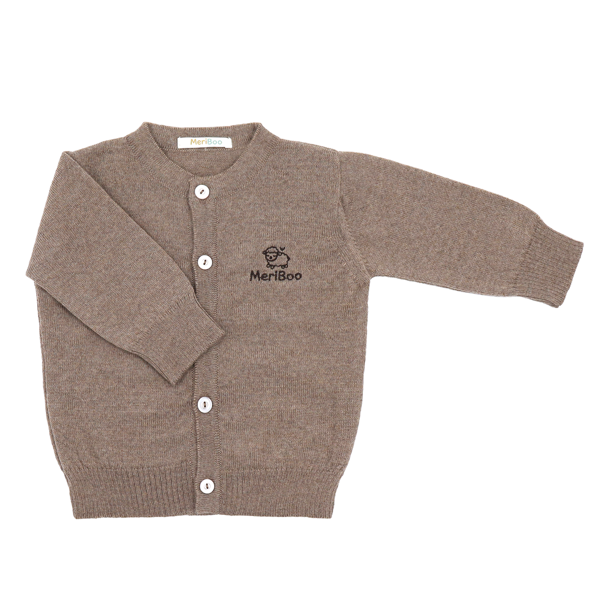 Cardigan tricotat din lână merinos 100% organică