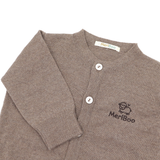 Cardigan tricotat din lână merinos 100% organică