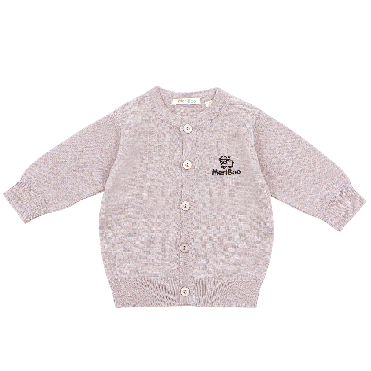 Cardigan tricotat din lână merinos 100% organică