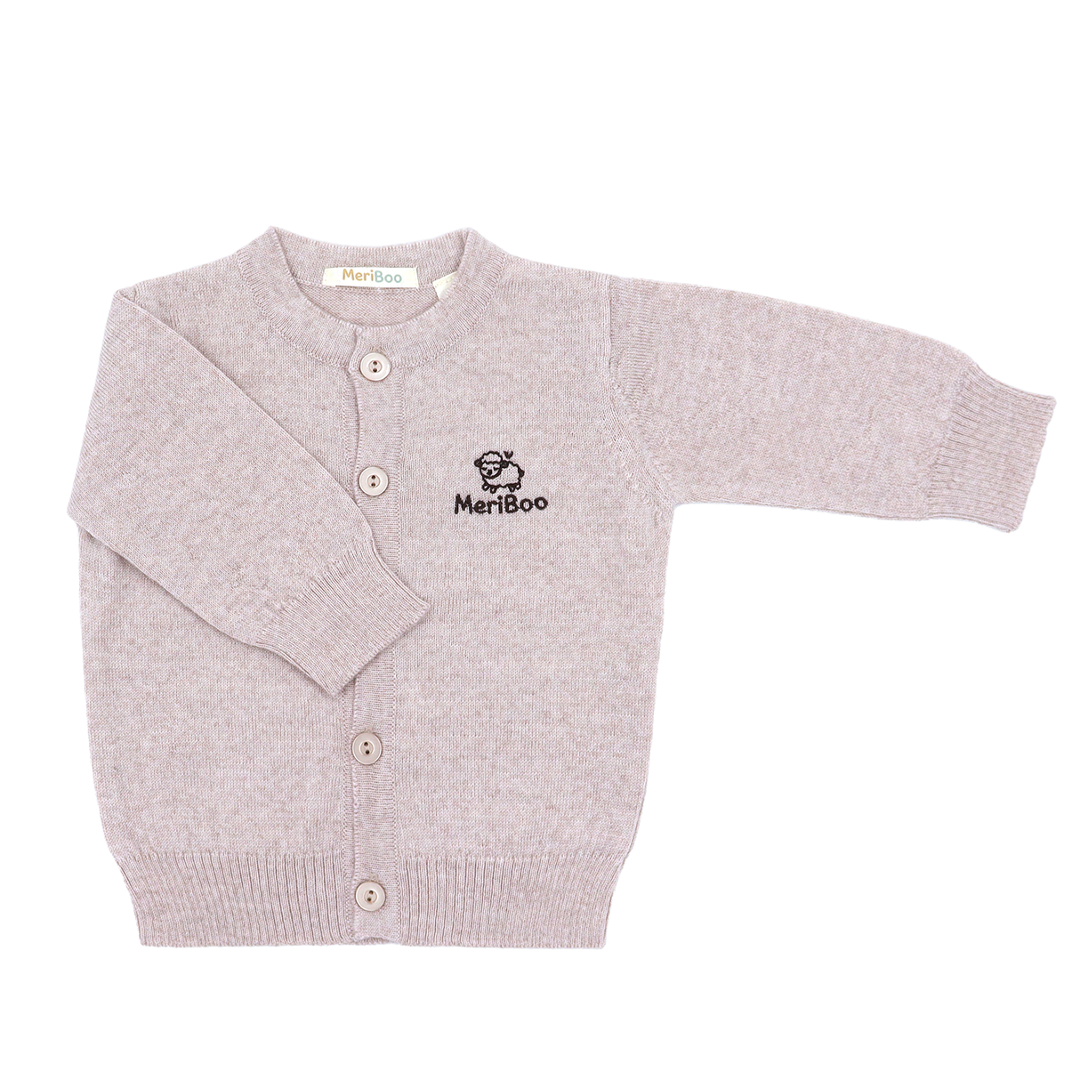 Cardigan tricotat din lână merinos 100% organică