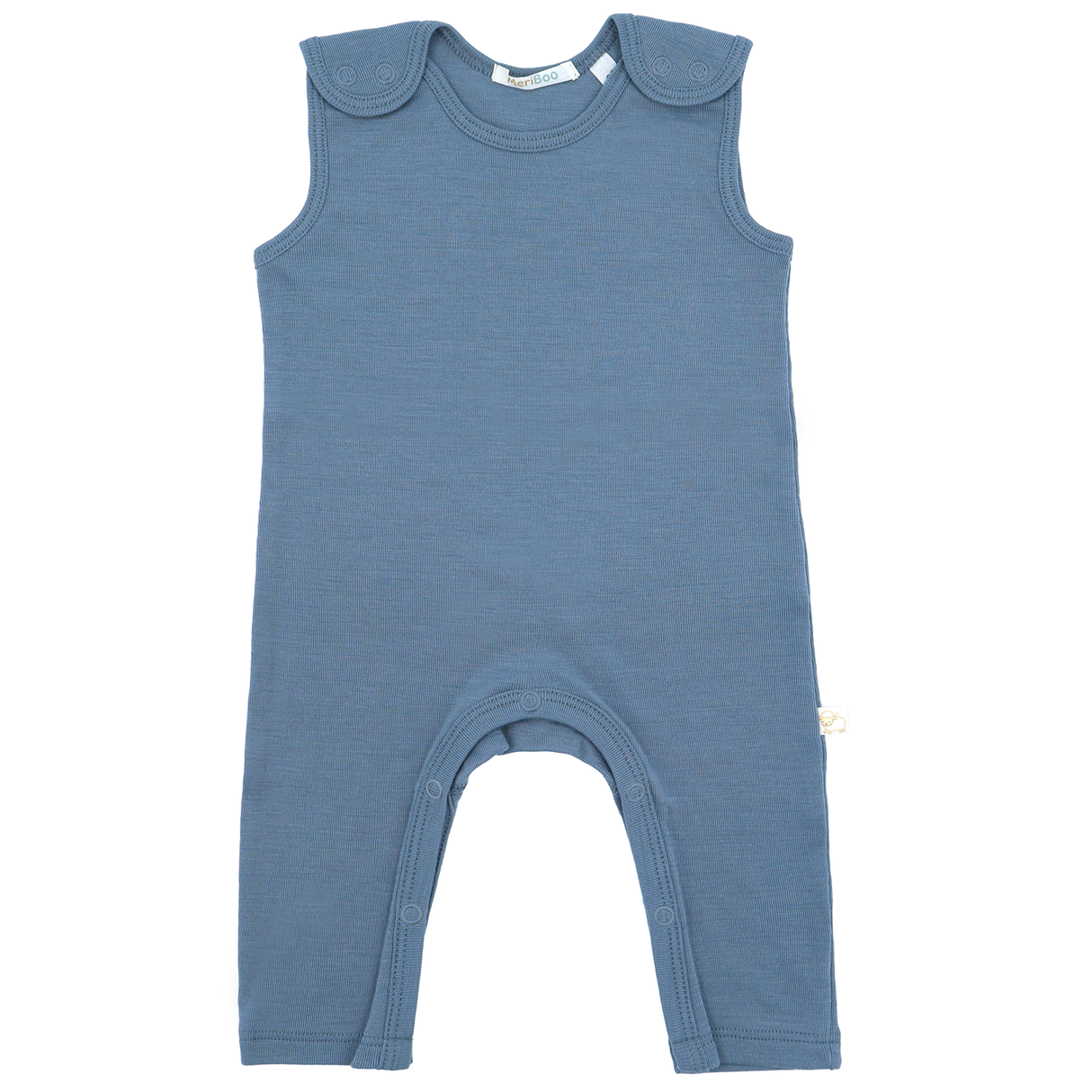 Salopetă (romper) din lână merinos 100% organică, cu nasturi pe umeri