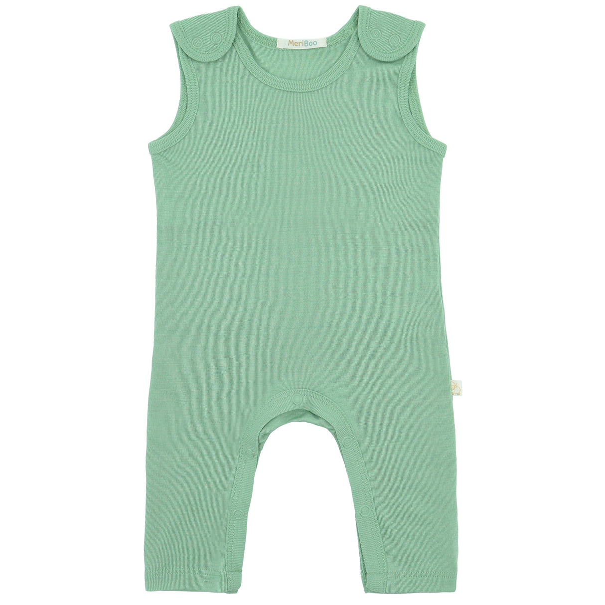 Salopetă (romper) din lână merinos 100% organică, cu nasturi pe umeri